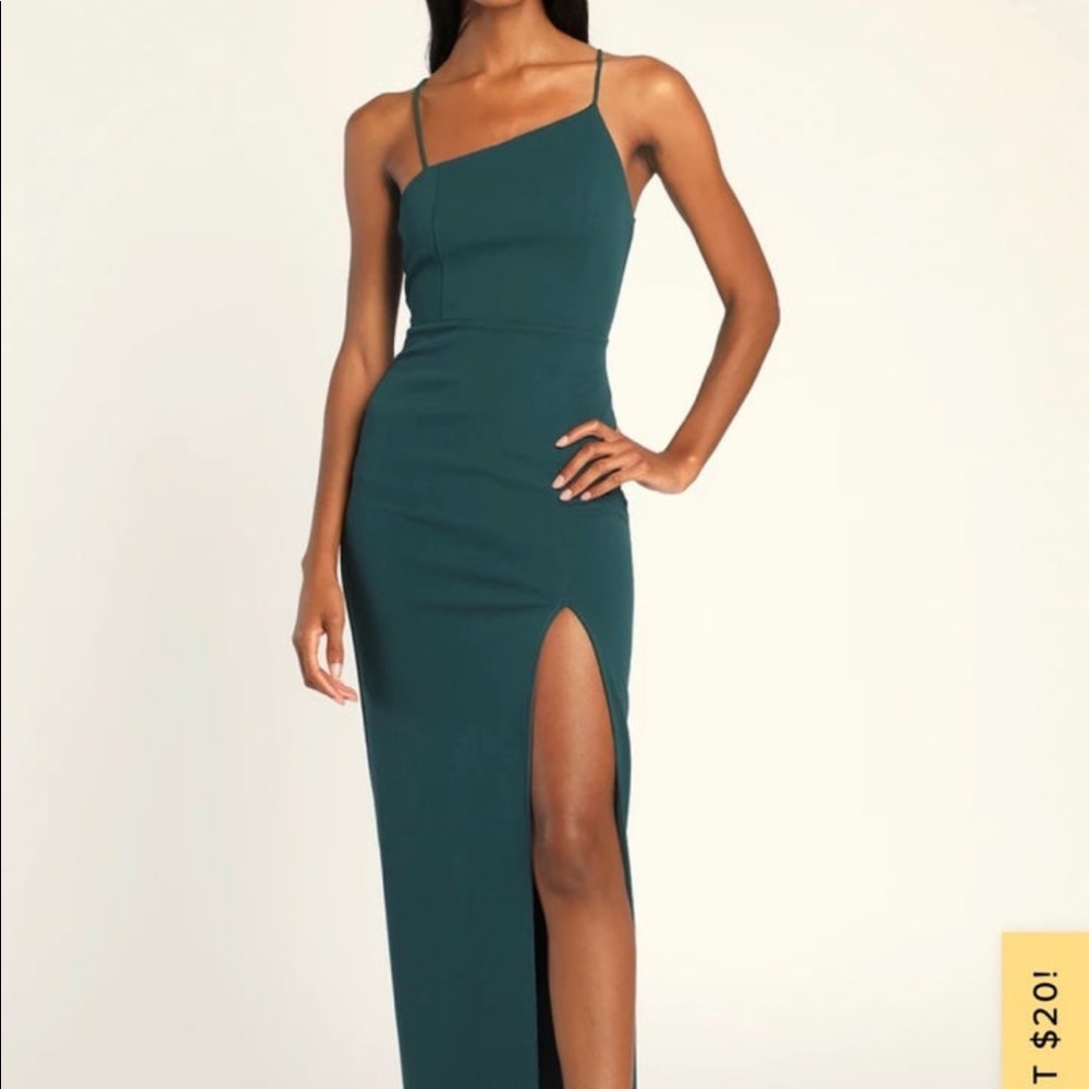 Lulu’s In My Love Hunter Green Sleeveless Maxi Dress